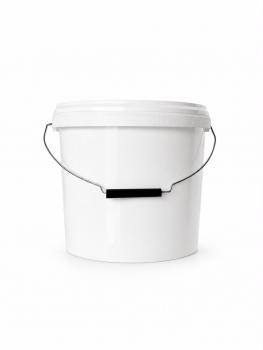 Plastikeimer 12,5 kg weiß ohne Aufdruck