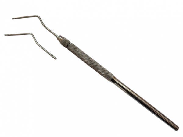 Umlarvnadel für Rechtshänder