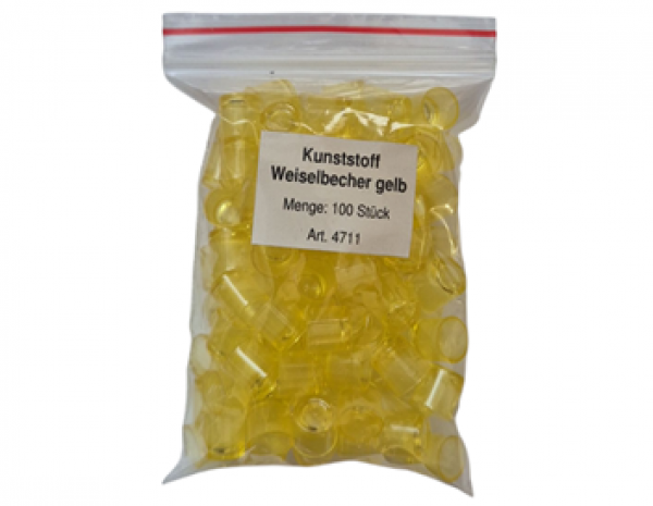 Kunststoff Weiselbecher gelb